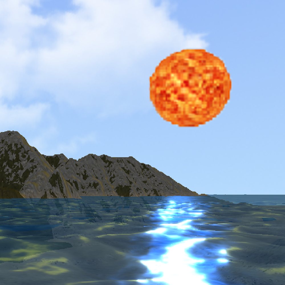 DirectX 11 demo, tessellated island terrain with animated water